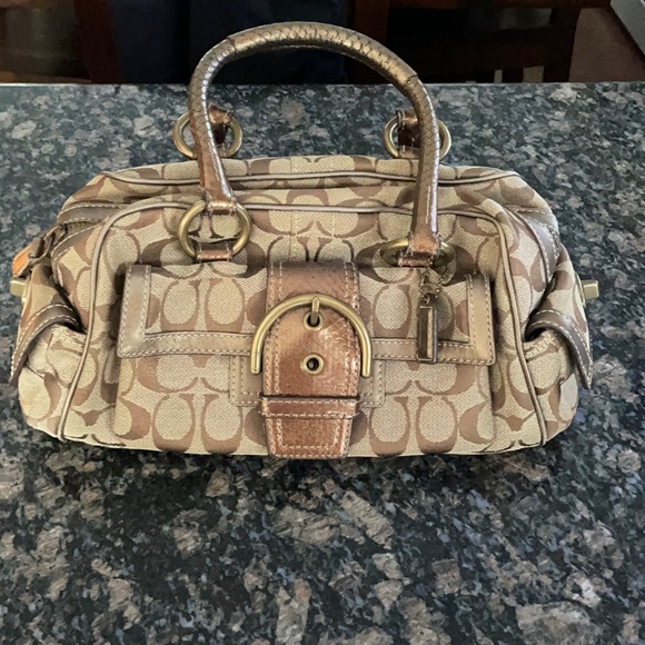 Coach Handbags - Coach Bag with Snakeskin Detail